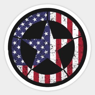 American Flag Star Sticker